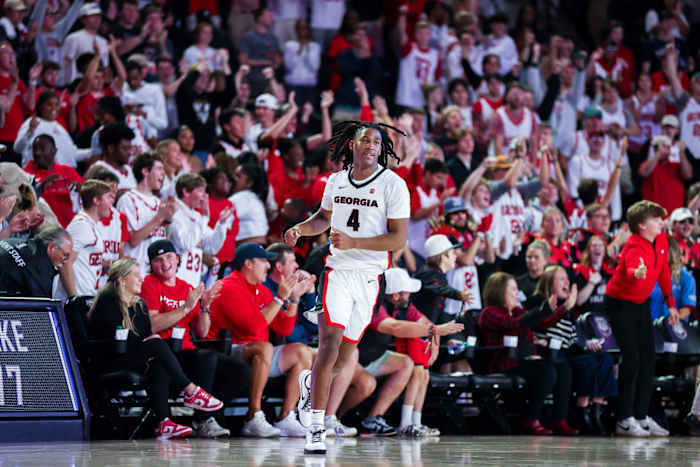 Georgia guard Silas Demary Jr. (4) during Georgia’s game against Wake Forest at Stegeman Coliseum in Athens, Ga., on Monday, Nov. 6, 2023. (Tony Walsh/UGAAA)